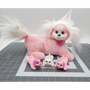 Puppy Surprise Zoey Mama 3 Baby Puppies Pink White 2014 Just Play Plush Stuffed